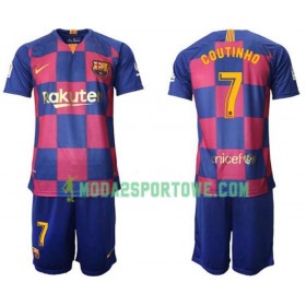 Koszulka FC Barcelona Coutinho 7 Dziecięcy Domowe Stroje Piłkarskie 2019/20 Krótki Rękaw